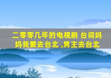 二零零几年的电视剧 台词妈妈我要去台北 ,男主去台北